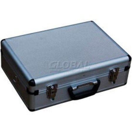 GLOBAL EQUIPMENT Aluminum Tool Case - 18" x 14" x 6" No Foam With Dividers and Panels CASE-1814